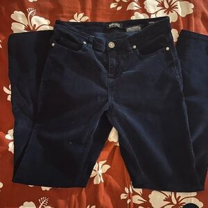 Buffalo David Bitton Dark Blue Corduroy Straight Leg Jeans